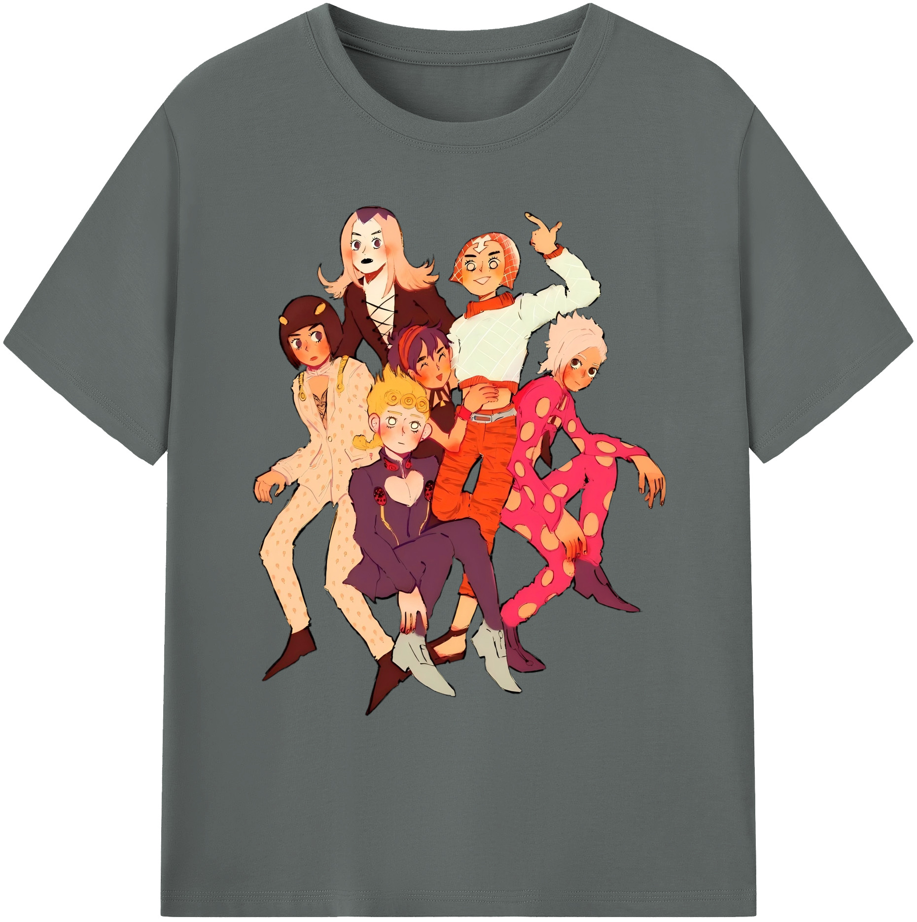 （画像用） ジョジョの奇妙な冒険 JoJo's Bizarre Adventure 綿100％ メンズ半袖Tシャツ｜肌触りやわらか＆通気性